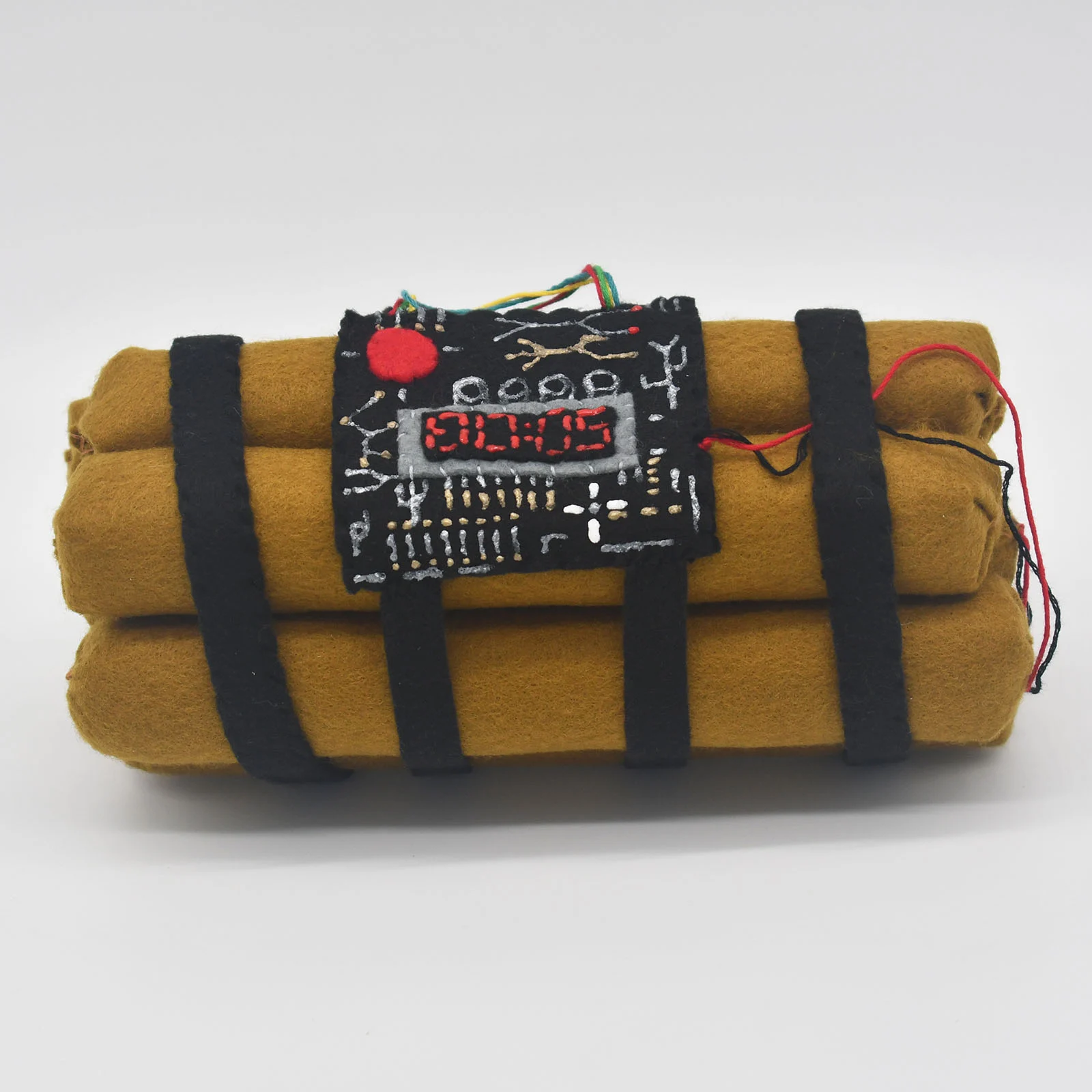 Felt dynamite by Lucy Sparrow