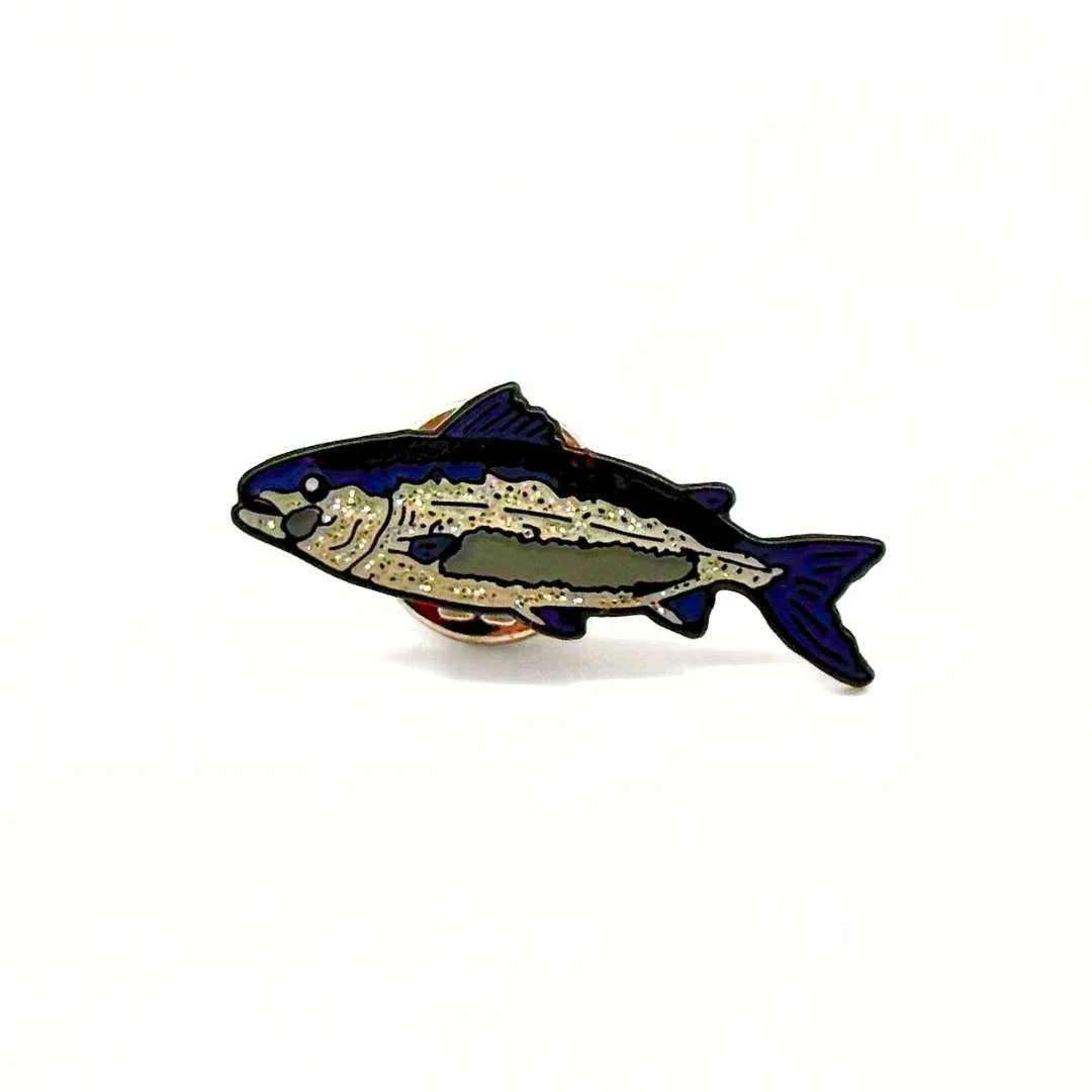 Salmon Enamel Pin