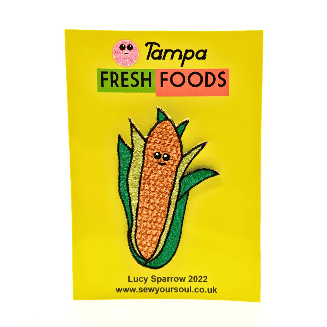 Sweetcorn Embroidered Patch - Image 2