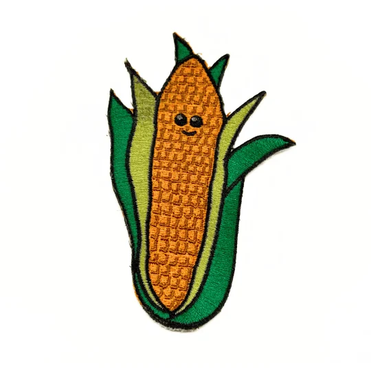 Sweetcorn Embroidered Patch