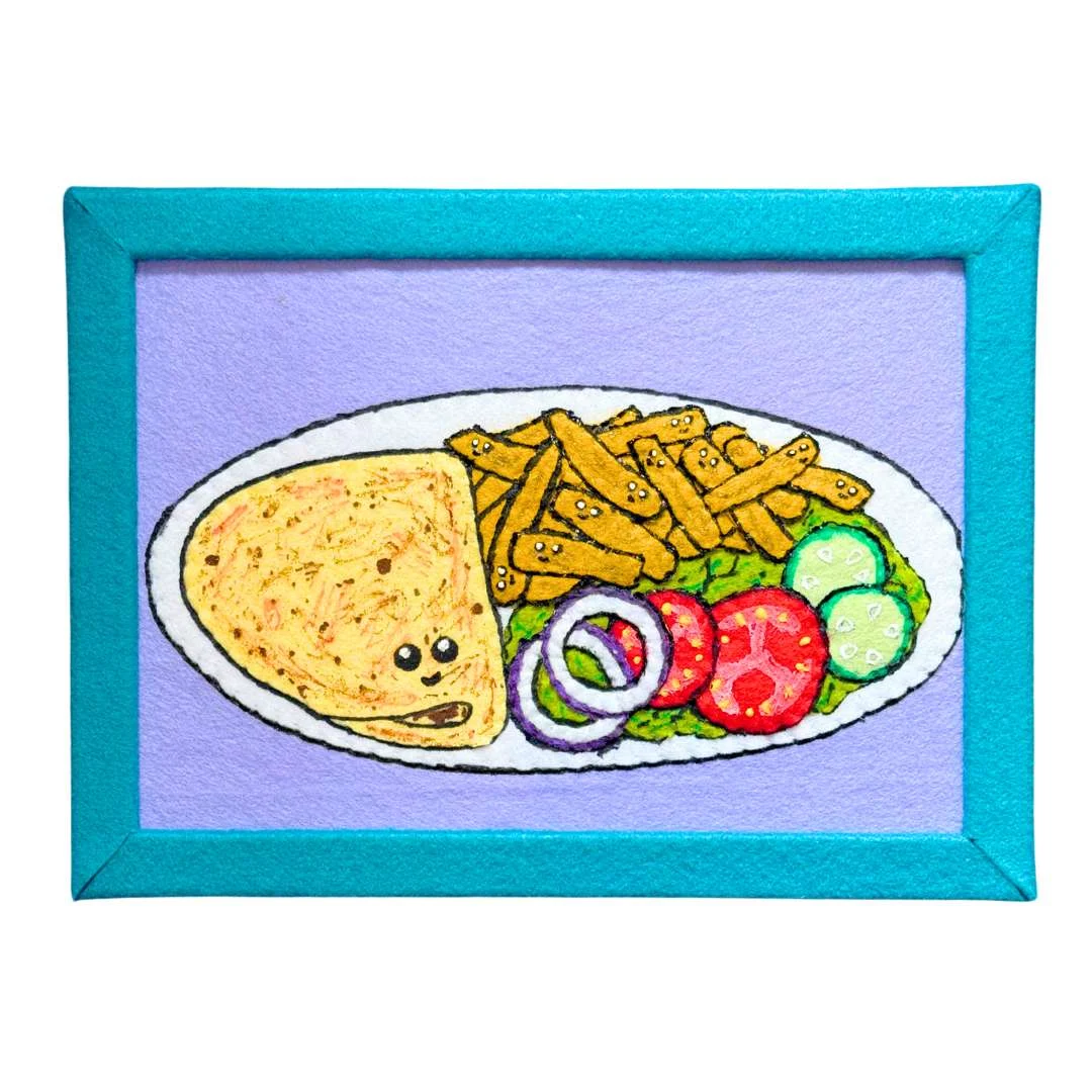 Omelette, Chips & Salad Flatwork