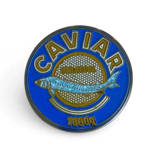 Caviar Enamel Pin