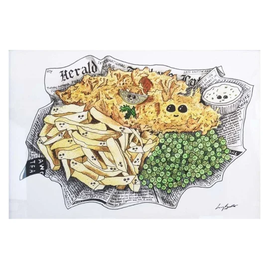 Fish and Chip Print